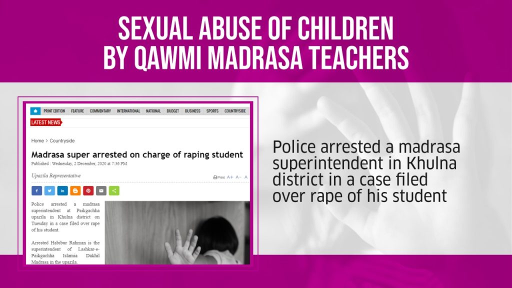 Sexual Abuse of Children by Madrasa Teachers 12 Sexual Abuse of Children by Madrasa Teachers